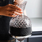Unisex lace wine close-up — versatile — Wine 360 Rotating Decanter — Oscar Blackwood