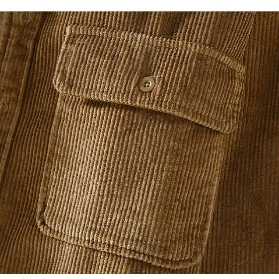 Men's cotton vanderbilt color detail — versatile — Vanderbilt Corduroy Shirt — Oscar Blackwood