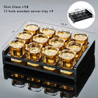 Unisex shot glass 12 pcs & tray spirit styled look — versatile — Spirit Set - Shot Glass — Oscar Blackwood
