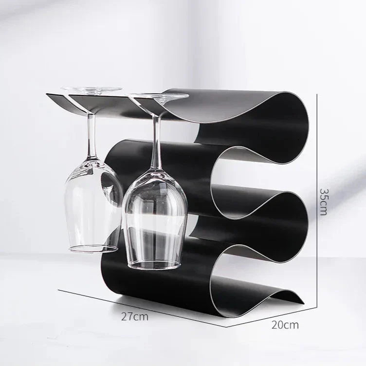Unisex black wine close-up — versatile — Wine Wave Holder for every occasion — Oscar Blackwood