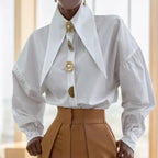 Women's white tops front view — versatile — Alevtina Shirt for every occasion — Oscar Blackwood