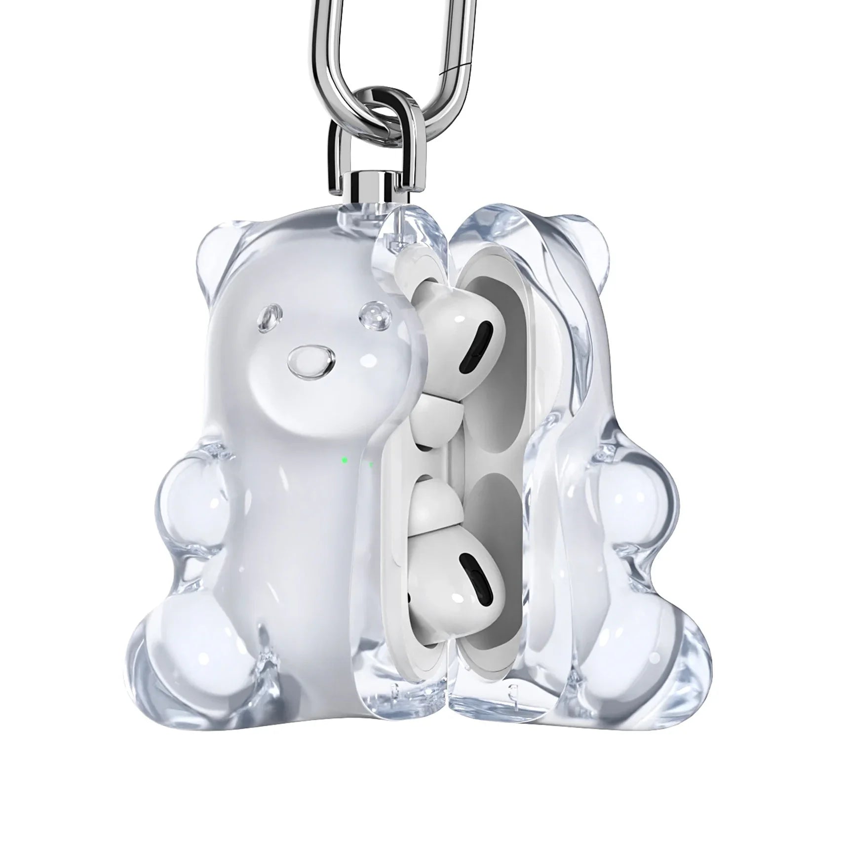 Unisex transparent gummy back view — versatile — Gummy Bear AirPods Case — Oscar Blackwood