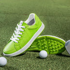 Men's black leather shoes back view — versatile — Double-Waggle Golf Shoes — Oscar Blackwood
