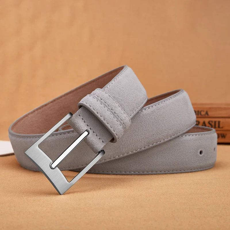Men's red textured belt color detail — versatile — Vandeventer Cow Leather Belt — Oscar Blackwood