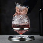 Unisex lace wine side view — versatile — Wine 360 Rotating Decanter — Oscar Blackwood