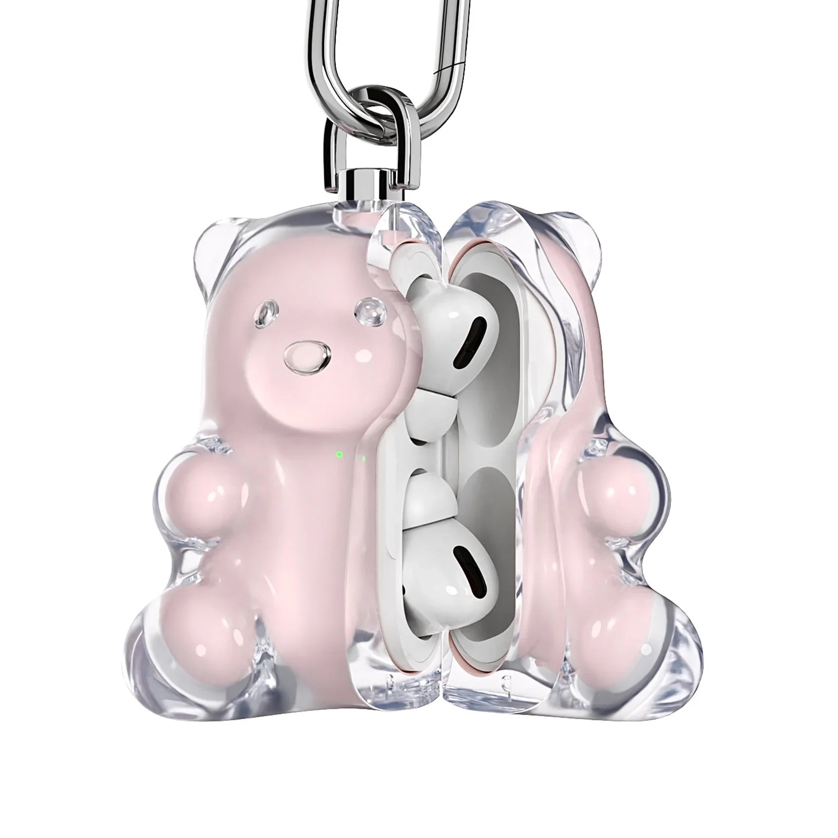 Unisex pink gummy side view — versatile — Gummy Bear AirPods Case — Oscar Blackwood