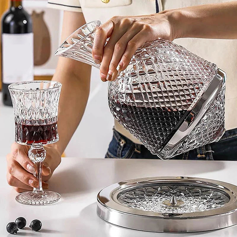 Unisex lace wine styled look — versatile — Wine 360 Rotating Decanter — Oscar Blackwood