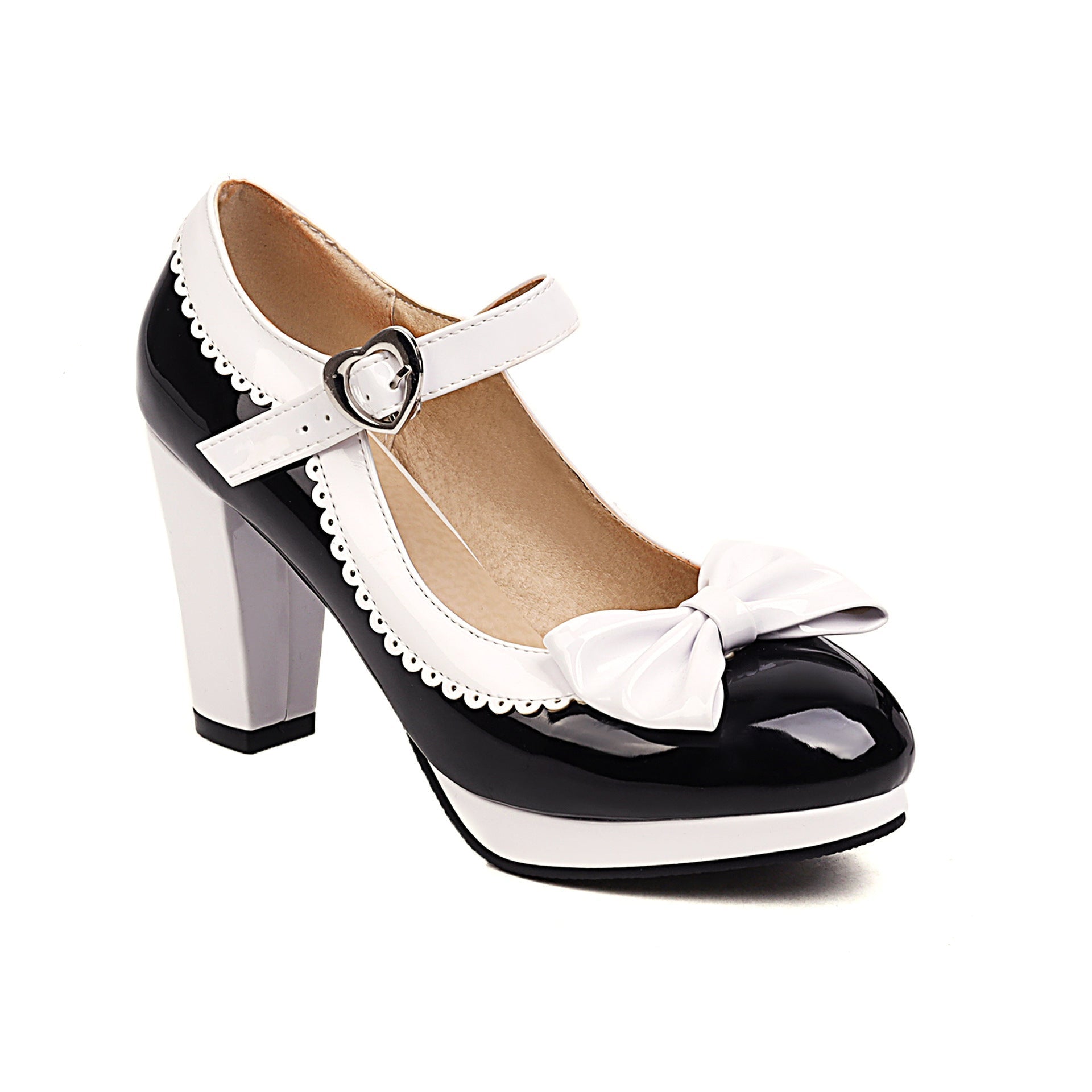 Women's black heels detail view — elegant — Molly Mary Jane Heels — Oscar Blackwood