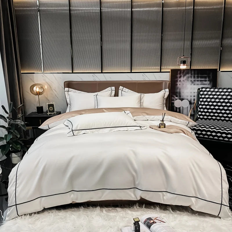 Unisex cotton moonglow side view — versatile — Moonglow Cotton Bedding Set — Oscar Blackwood
