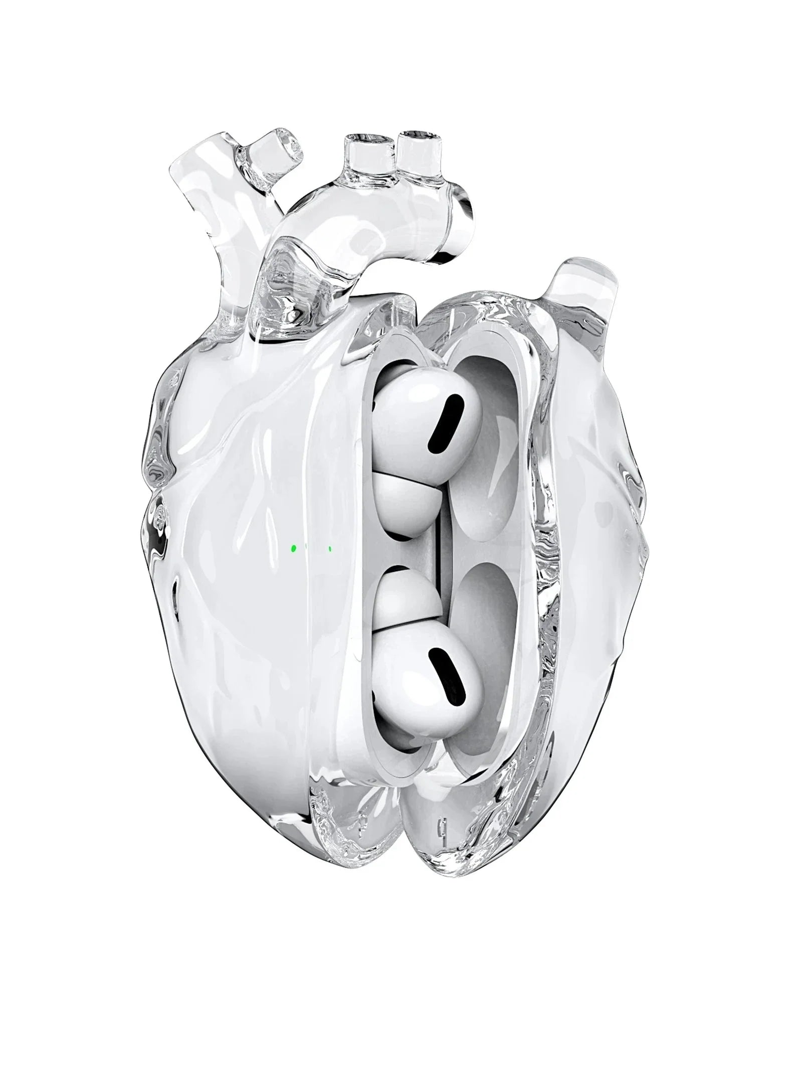 Unisex white accessories color detail — versatile — Heart AidPods Case — Oscar Blackwood