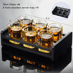 Unisex shot glass 6 pcs & tray spirit close-up — versatile — Spirit Set - Shot Glass — Oscar Blackwood
