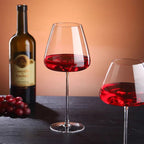 Unisex burgundy wine back view — versatile — Burgundy Wine glass — Oscar Blackwood