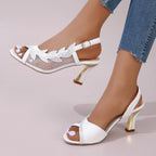 Women's heels detail view — elegant — Lily Grace Slingback Heels — Oscar Blackwood