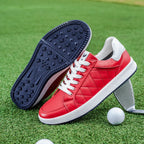 Men's black leather shoes color detail — versatile — Double-Waggle Golf Shoes — Oscar Blackwood