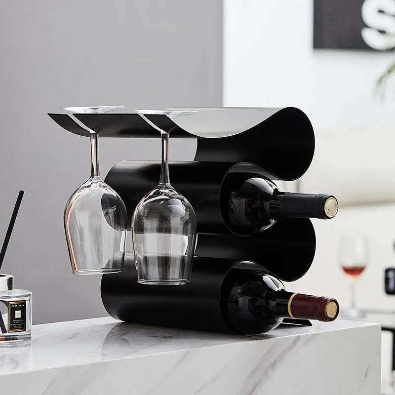 Unisex wine alternate angle — versatile — Wine Wave Holder for every occasion — Oscar Blackwood
