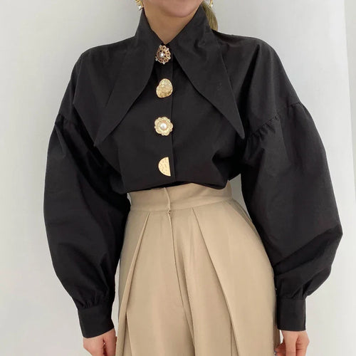 Women's white tops alternate angle — versatile — Alevtina Shirt — Oscar Blackwood