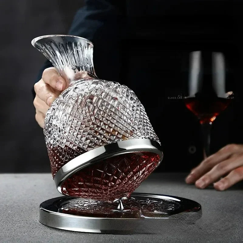 Unisex lace wine color detail — versatile — Wine 360 Rotating Decanter — Oscar Blackwood