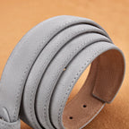 Men's red textured belt color detail — versatile — Vandeventer Cow Leather Belt — Oscar Blackwood