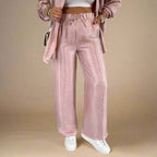 Women's pants side view — versatile — Lucie Loose Autumn Set for every occasion — Oscar Blackwood