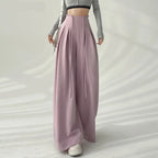 Women's pink lace pants back view — versatile — Brianna Wide Leg Pants — Oscar Blackwood