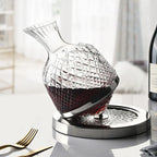 Unisex lace wine side view — versatile — Wine 360 Rotating Decanter — Oscar Blackwood