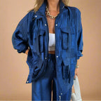 Women's pants side view — versatile — Lucie Loose Autumn Set for every occasion — Oscar Blackwood