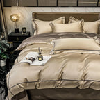 Unisex gold cotton moonglow back view — versatile — Moonglow Cotton Bedding Set — Oscar Blackwood
