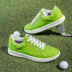 Men's black leather shoes styled look — versatile — Double-Waggle Golf Shoes — Oscar Blackwood