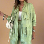 Women's pants alternate angle — versatile — Lucie Loose Autumn Set — Oscar Blackwood