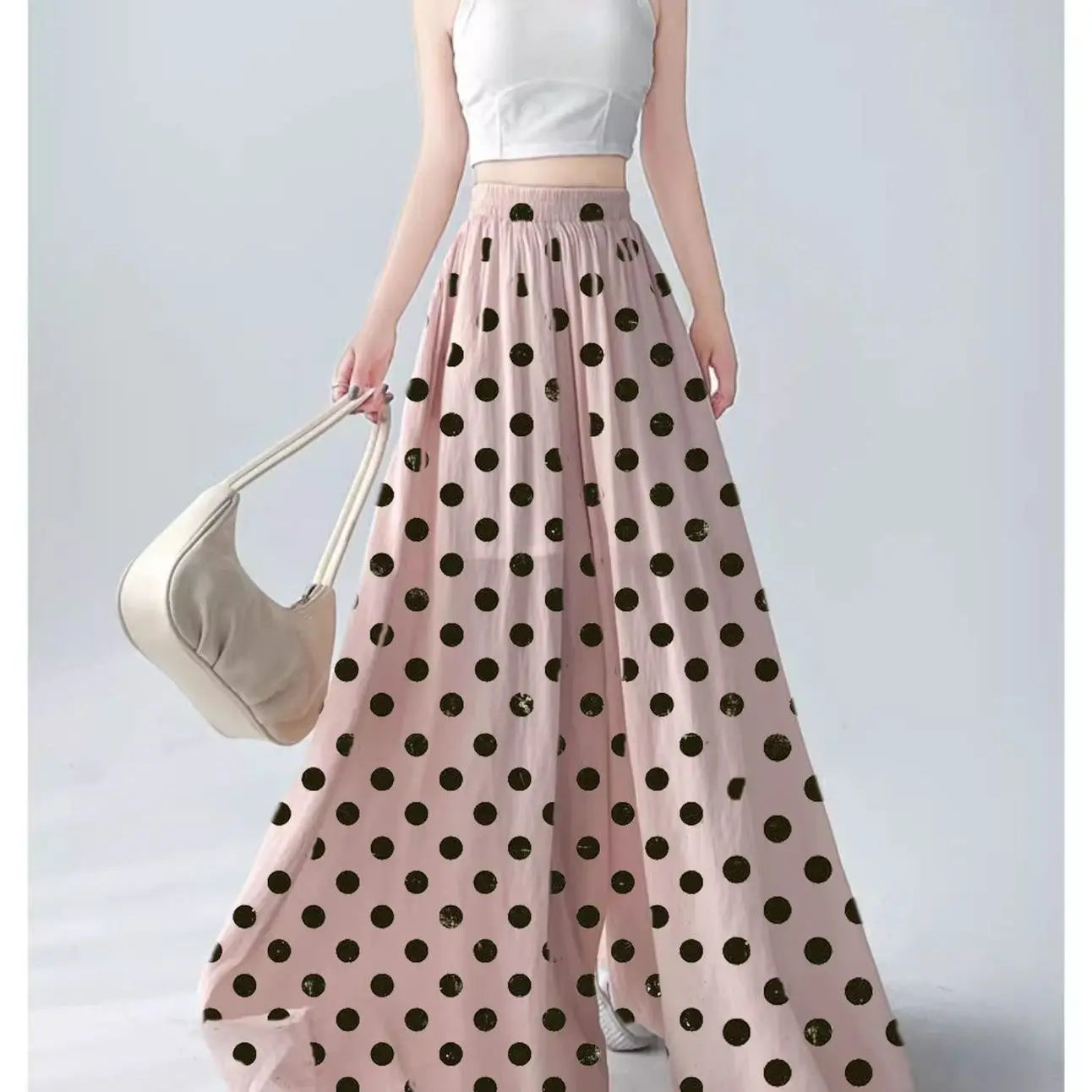 Women's cotton pants back view — versatile — Rotonda Polkadot Pants — Oscar Blackwood