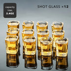 Unisex shot glass 12 pcs spirit detail view — versatile — Spirit Set - Shot Glass — Oscar Blackwood