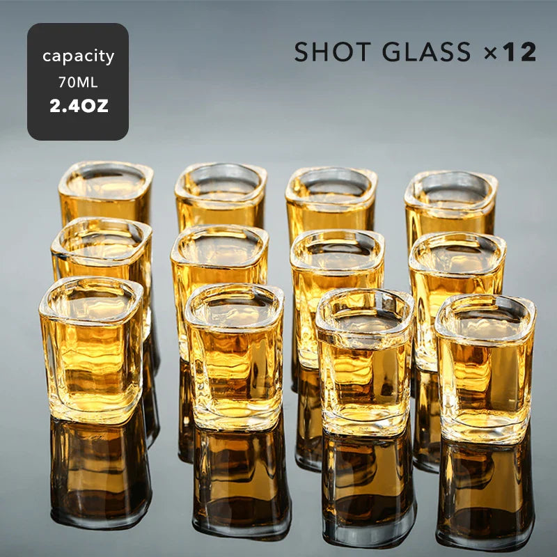 Unisex shot glass 12 pcs spirit detail view — versatile — Spirit Set - Shot Glass — Oscar Blackwood