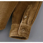 Men's cotton vanderbilt detail view — versatile — Vanderbilt Corduroy Shirt — Oscar Blackwood