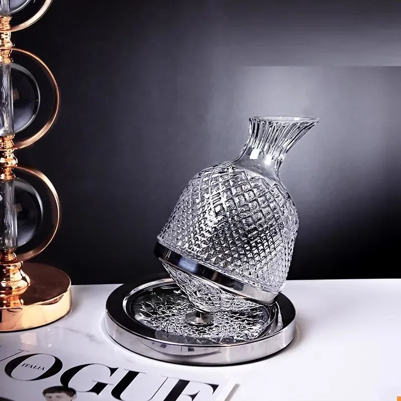 Unisex lace wine color detail — versatile — Wine 360 Rotating Decanter — Oscar Blackwood