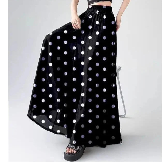 Women's cotton pants alternate angle — versatile — Rotonda Polkadot Pants — Oscar Blackwood