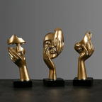 Men's gold soul front view — versatile — Soul Shape Ornament for every occasion — Oscar Blackwood