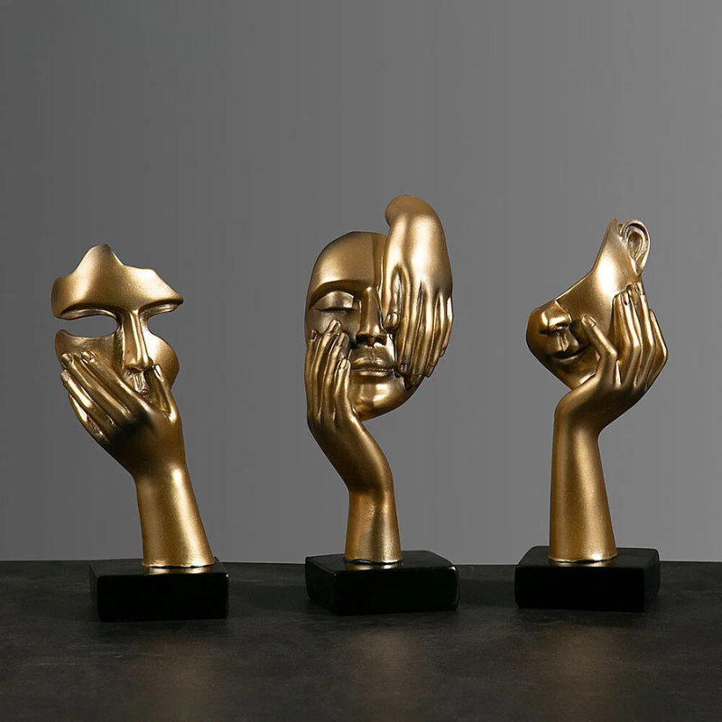 Men's gold soul front view — versatile — Soul Shape Ornament for every occasion — Oscar Blackwood