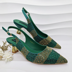 Women's heels side view — elegant — Vittoria Heels & Bag for every occasion — Oscar Blackwood
