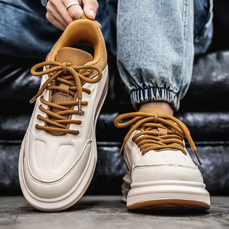 Men's lace sneakers detail view — casual — Jee 1995 Chunky Sneakers — Oscar Blackwood