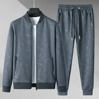 Men's blue cotton pants alternate angle — versatile — Chad 2 Piece Tracksuit Set — Oscar Blackwood