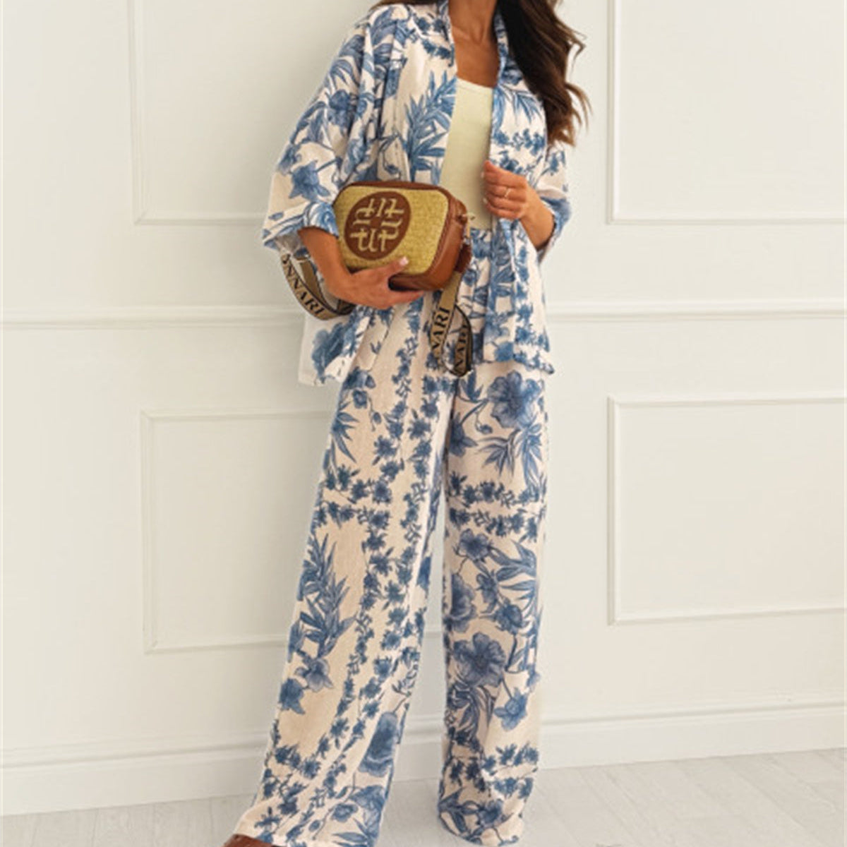 Women's gabby styled look — versatile — Gabby Azulejo Relaxed 2-Piece Set — Oscar Blackwood