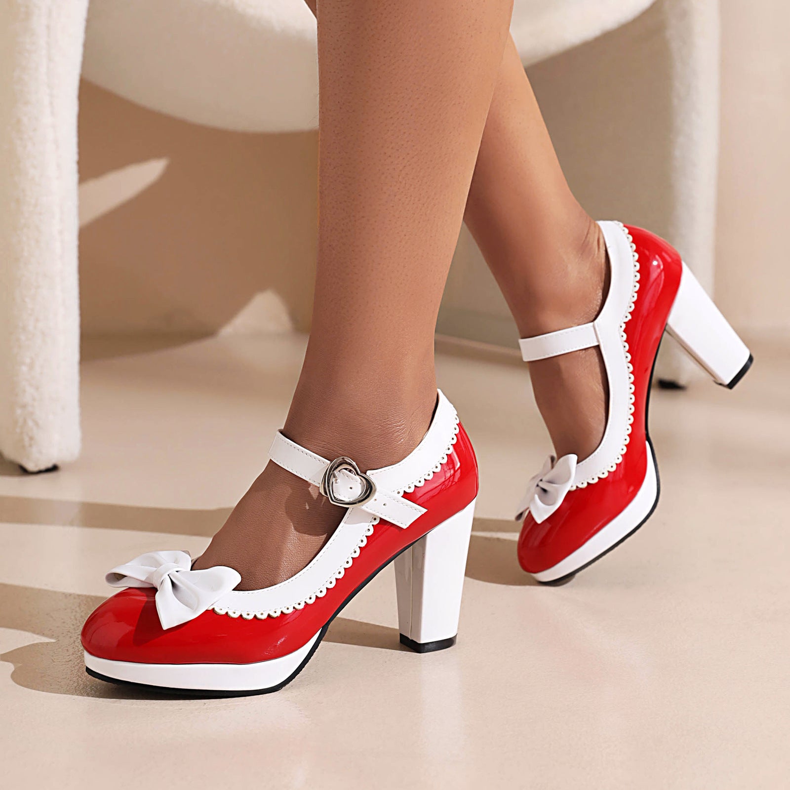 Women's heels alternate angle — elegant — Molly Mary Jane Heels — Oscar Blackwood