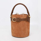 Women's suede bag detail view — everyday — Celeste Bucket Bag for every occasion — Oscar Blackwood