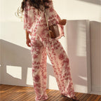 Women's gabby detail view — versatile — Gabby Azulejo Relaxed 2-Piece Set — Oscar Blackwood