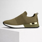 Women's green lace sneakers alternate angle — casual — Altes Slip-On's — Oscar Blackwood