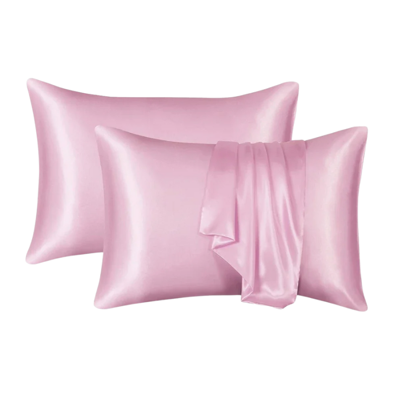 Unisex pink silk moonlight color detail — versatile — Moonlight Silk Pillowcase — Oscar Blackwood