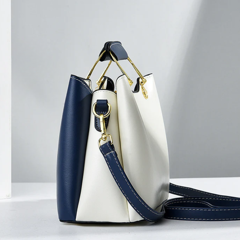 Women's black leather handbag close-up — everyday — Janenovo Butterfly Handbag — Oscar Blackwood