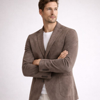 Men's suede jacket styled look — outerwear — Ludvic Suede Blazer — Oscar Blackwood