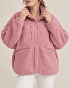 Women's textured jacket back view — outerwear — Embla Fleece Jacket — Oscar Blackwood